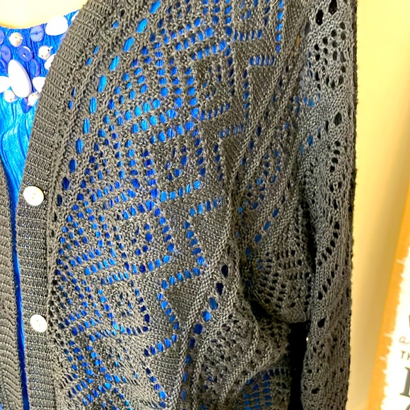 Black Cardigan Size Medium - Picture 2 of 4